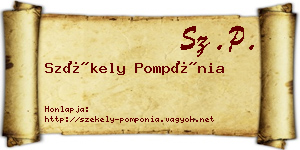 Székely Pompónia névjegykártya